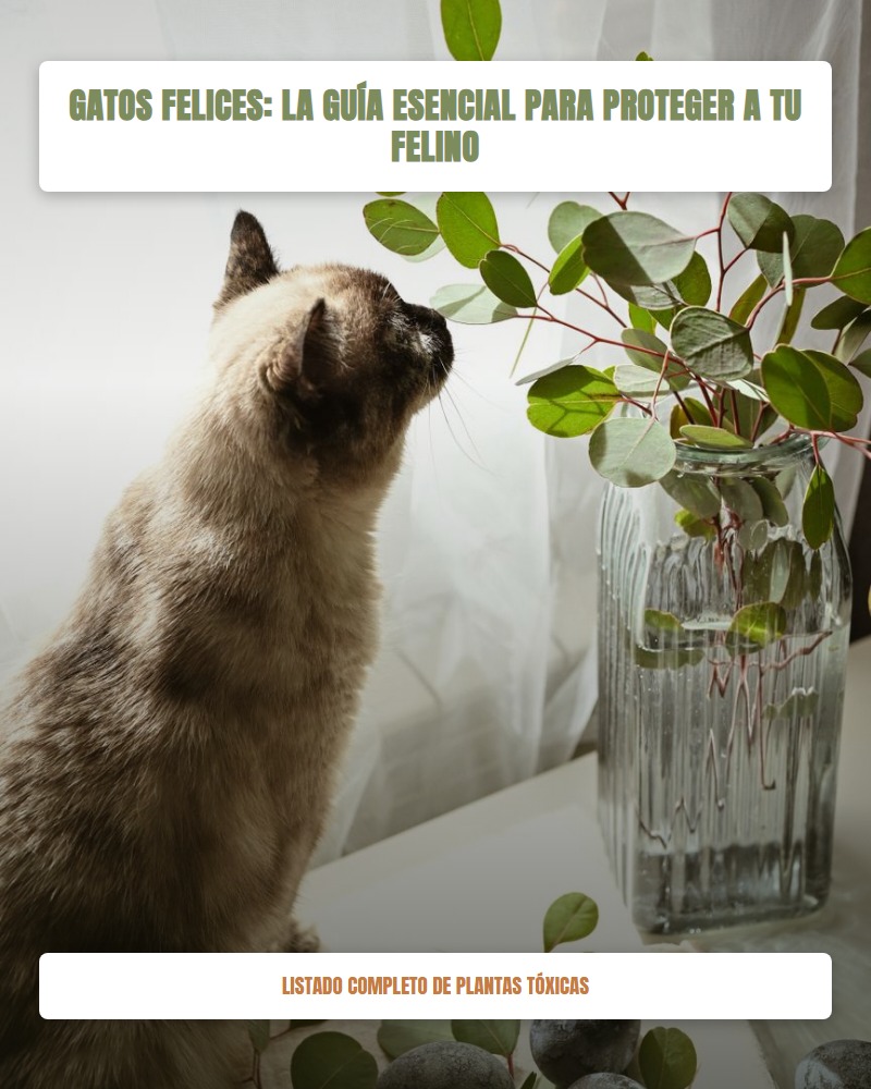 Portada de la guía Plantas Tóxicas para Gatos